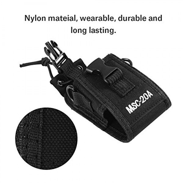3 PCS 유니버설 워키 토키 나일론 벨트 케이스 가방 (조정 가능한 어깨 끈 포함) Kenwood/Motorola/HYT 양방향 라디오 용 양방향 라디오 홀더 홀스터 케이스 MSC-20A
