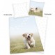 Herding Young Collection 베드 린넨 세트, 강아지 양면 모티브, 베갯잇 80 x 80cm, 이불 커버 135 x 200cm, 쉽게 작동하는 지퍼 포함, 면/렌포스 독일 사이즈 면/렌포스
