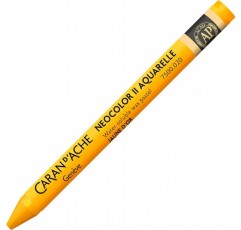 Caran d'Ache NEOCOLOR II 020 골드 옐로우/골든 옐로우 (7500.020) / 파스텔 10개 (1팩) / 수용성 왁스로 제작/ 종이 골판지용 유리목 가죽 패브릭 스톤