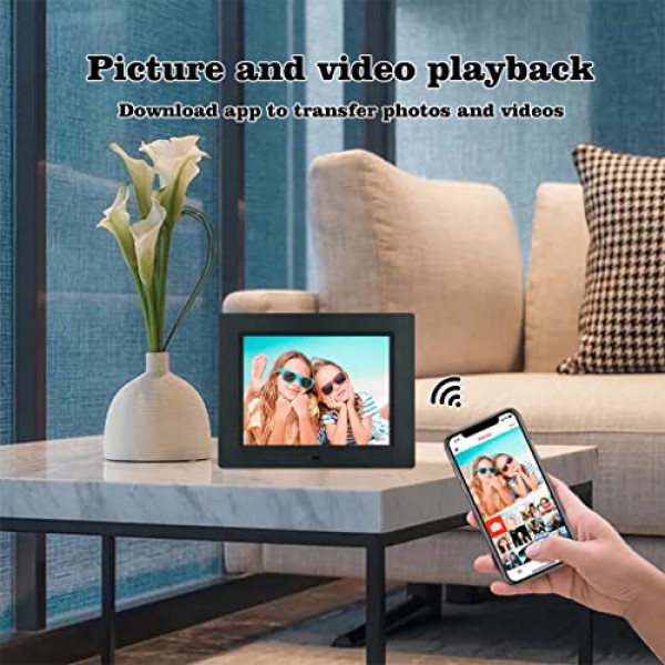 Gsituk 8.7인치 디지털 액자, WiFi 앱, 1024 x 76 터치스크린 자동 전자 액자, 16GB 메모리, USB/SD 카드 지원, 가족 및 친구를 위한 선물
