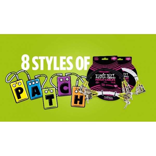 Ernie Ball 편조 기기 케이블, 직선/앵글, 10피트, 네온 오렌지(P06079)