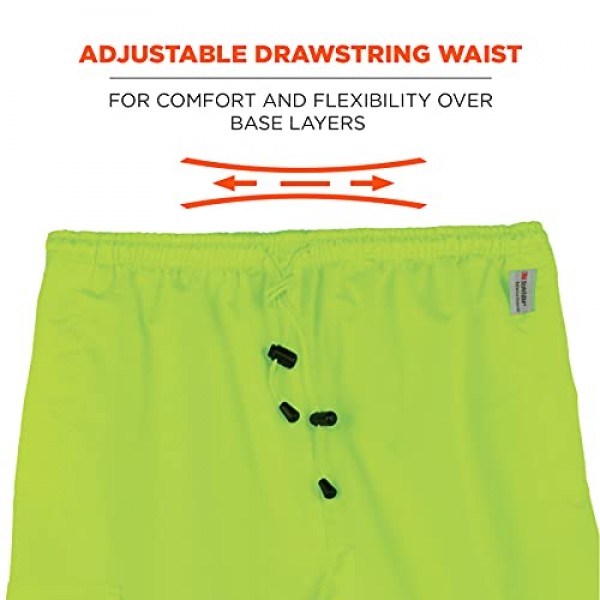 Ergodyne GloWear 8915 레인 팬츠, 높은 가시성, 반사, ANSI 규격