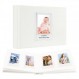 쓰기 공간이 있는 64개의 포켓 미니 사진 앨범, 전면 창, 폴라로이드 사진 앨범용 3인치, Fujifilm Instax Mini 12 11 9 8 7+ 40 EVO 카메라, HP 스프로킷, K-pop 포토카드용(흰색)