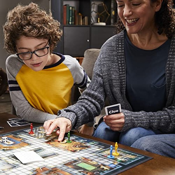 8세 이상 어린이를 위한 CLUE Hasbro 게임 보드 게임, 2-6인용 재구상 게임, 미스터리 게임, 탐정 게임, 어린이 및 성인을 위한 가족 게임 Clue(2023 Refresh)