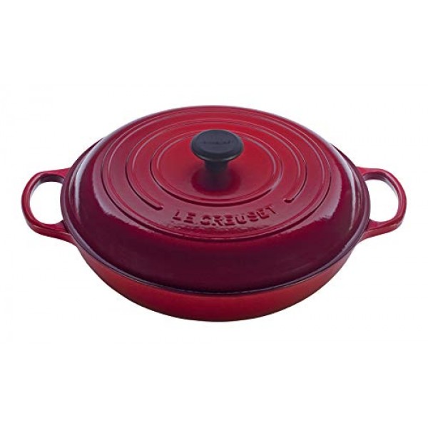 Le Creuset 에나멜 주철 시그니처 브레이저, 3.5쿼트, 연홍색