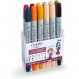 COPIC Ciao Marker 만화 "교복" 12개 세트, 알코올 기반 만능 레이아웃 마커, 보관 및 용이한 제거를 위한 실용적인 아크릴 디스플레이