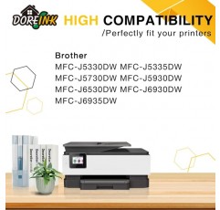 형제 MFC-J6530DW MFC-J5335DW MFC-J6930DW MFC-J5330DW MFC-J5730DW MFC-J6935DW 프린터용 DOREINK LC3219XL 잉크 카트리지 LC3217 LC3219 XL 멀티팩