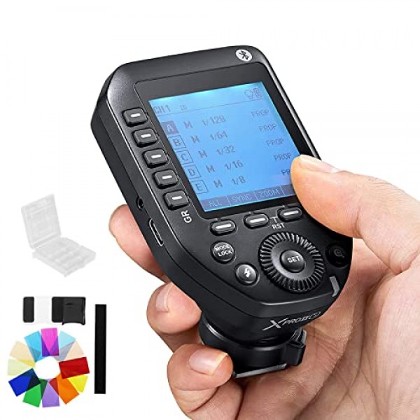 Godox XproII-S TTL 2.4G 무선 고속 동기화 1/8000s, 11개의 사용자 정의 기능, 5개의 그룹 버튼, 4개의 기능 버튼으로 소니 카메라(XPROII-S)에 편리한 조작 제공