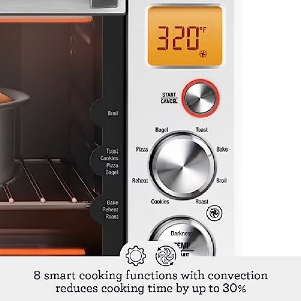 Breville 스마트 오븐 컴팩트 컨벡션 BOV670BSS, 브러시드 스테인리스 스틸