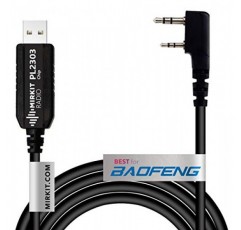 MIRKIT USB 프로그래밍 케이블 Baofeng 양방향 햄 휴대용 라디오용 기본 모델 PL2303 칩: UV-5R, 5RA, 5R Plus, 5RE, bf F8HP, UV3R Plus, BF-888S,UV-82, 5RX3, GA-2S, BF-F8+ , H777, UV-82HP