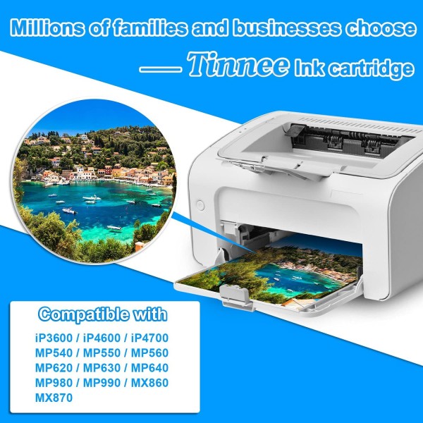 Canon PGI-520 CLI-521 카트리지 용 10 520xl 521xl 잉크 카트리지의 Tinnee 팩 Canon Pixma MP560 MP640 MP550 MP540 MP620 MP630 /BlackPYel/25Yan/2GBel/2Yan20IP4600 iP5iP iP iP iP iP iP iP iP PGI-520 CLI-521
