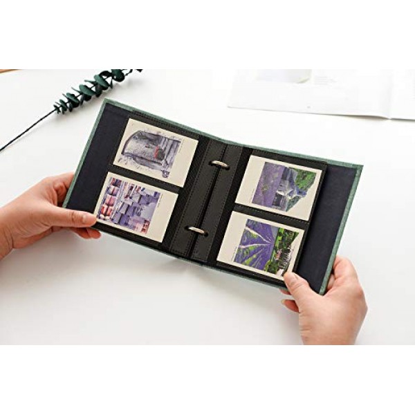 Ablus 100 포켓 미니 사진 앨범 - Fujifilm Instax Mini 9 Mini 8 Mini 90 Mini 25, Polaroid Snap PIC-300, Kodak Mini 3인치 필름(베이지)에 적합