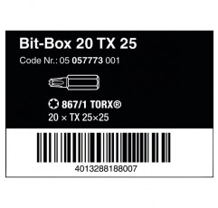 비트박스 20 H 엑스트라 하드 비트 TX25 x 25mm, 20개