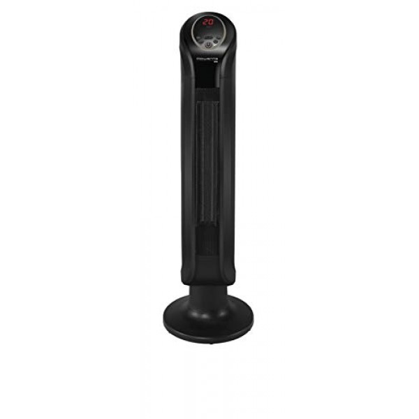 Rowenta Intense Comfort SO9420 핫 타워 히터 팬 2400W, 높이 80cm, 3가지 전력 레벨, 42dB(A), 검정색