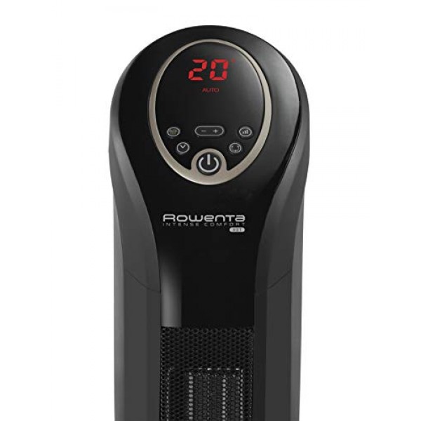 Rowenta Intense Comfort SO9420 핫 타워 히터 팬 2400W, 높이 80cm, 3가지 전력 레벨, 42dB(A), 검정색