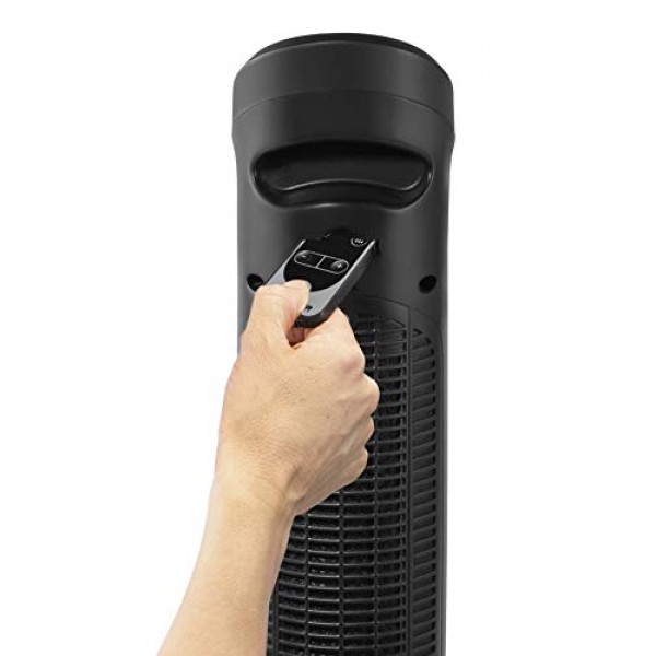Rowenta Intense Comfort SO9420 핫 타워 히터 팬 2400W, 높이 80cm, 3가지 전력 레벨, 42dB(A), 검정색