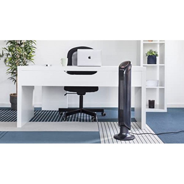 Rowenta Intense Comfort SO9420 핫 타워 히터 팬 2400W, 높이 80cm, 3가지 전력 레벨, 42dB(A), 검정색