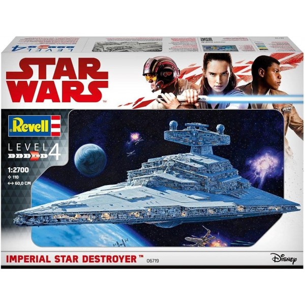 Revell 6719 Wars Imperial Star Destroyer, 스타 디스트로이어를 직접 조립할 수 있는 모델, 축척 1:2700, 길이 60cm, 액세서리, 없음
