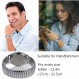 JewelryWe Men's Women's Ultra Thin Easy Reader Watch with Elastic Strap, Golden Watch for Mothers Day 아버지의 날 Silver(남성)
