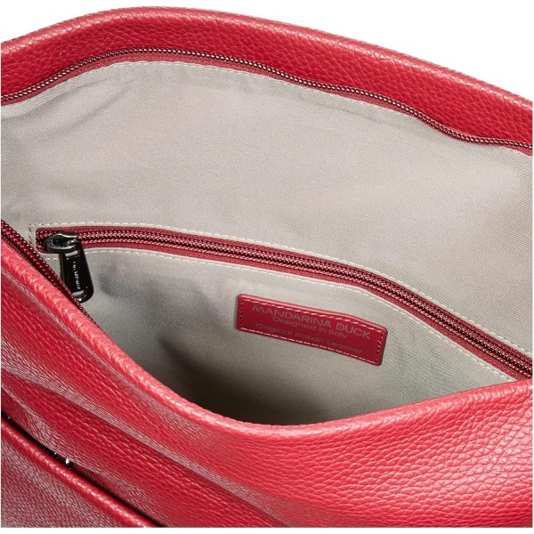 Mandarina Duck 여성용 멜로우 가죽 P10fzt68 숄더백, 32x33x5(L x H x W) Rumba Red Rumba