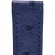 Rios 1931 MAISON 네이비 블루 19mm 실버 버클의 정품 타조 가죽 시계 스트랩