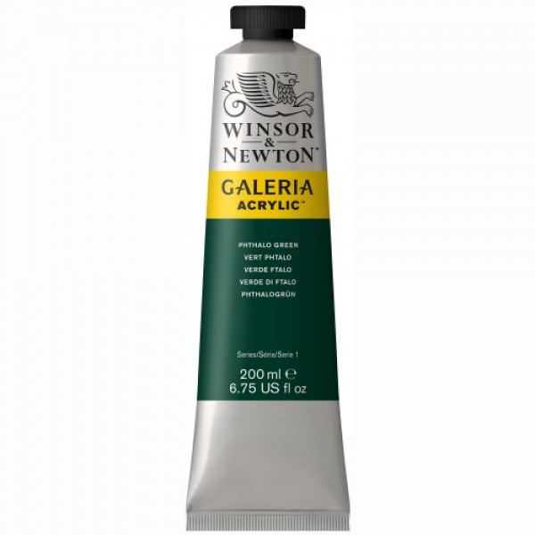 Winsor & Newton Galeria Acrylics - 프탈로 그린 - 200ml 튜브