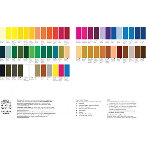 Winsor & Newton Galeria Acrylics - 프탈로 그린 - 200ml 튜브