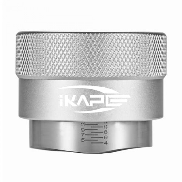 IKAPE 커피 제품, 53MM 커피 디스트리뷰터, 중력 적응형 에스프레소 디스트리뷰터는 모든 53MM 에스프레소 포터필터에 적합, 54MM Breville 바텀리스 포터필터(실버)와 호환 