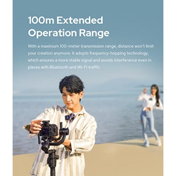 GODOX MoveLink II M2 무선 마이크 시스템(전방향성 라발리에 송신기 마이크 2개, 2.4GHz 전송 100m 작동 범위 + 충전 케이스 포함)