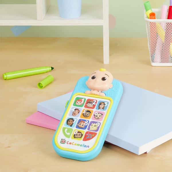 저스트플레이 96114 My JJ Cocomelon JJ의 첫 학습폰, Mehrfarbig, H 19.1cm x W 11.4cm x D 3.9cm