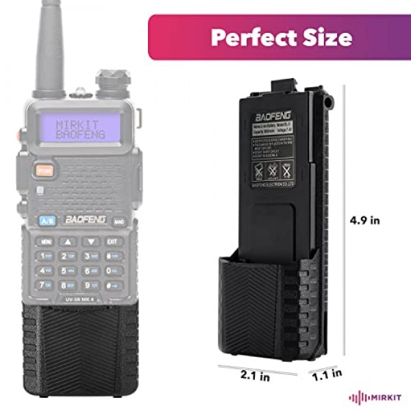 MIRKIT Baofeng 배터리 BL-5 3800mAh 확장 배터리 UV-5R과 호환 BF-8HP UV-5RX3 RD-5R UV-5RTP UV-5R+, UV-5X3 양방향 라디오, Baofeng UV-5R 확장 배터리 라디오 미국