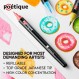 Poétique 브러시 펜 24색 - 유연한 브러시 팁이 있는 브러시 펜 세트, 높은 피그먼트 수, 전문가용 수채화 연필, 아티스트 페인팅, 소묘 및 서예용 핸드 레터링 펜
