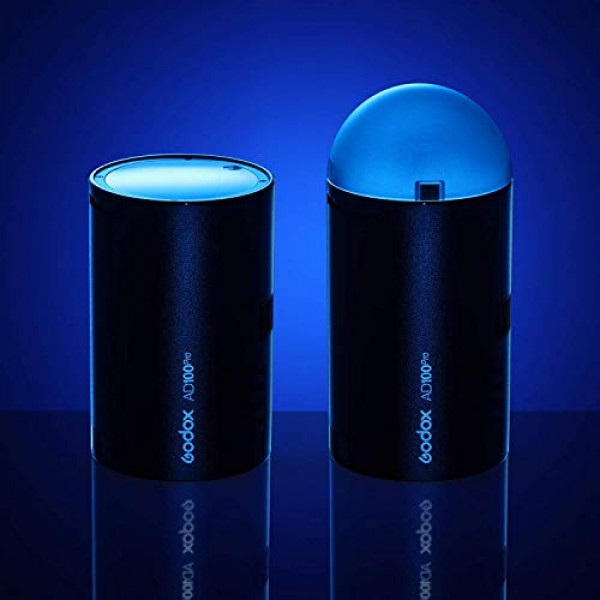 Godox AD100Pro 100Ws TTL 2.4G 1/8000 HSS 실외 플래시 라이트, 2600mAh 배터리 0.01-1.5s 재활용, AK-R1 둥근 헤드 액세서리 키트 포함, 3색 디퓨저