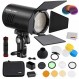 Godox AD100Pro 100Ws TTL 2.4G 1/8000 HSS 실외 플래시 라이트, 2600mAh 배터리 0.01-1.5s 재활용, AK-R1 둥근 헤드 액세서리 키트 포함, 3색 디퓨저