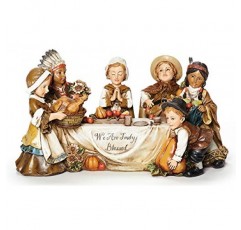 Joseph's Studio by Roman - 어린이 추수감사절 장면 피규어, 순례자와 인디언 어린이, 수확 컬렉션, 5.5