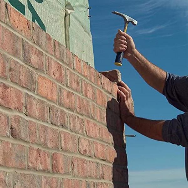 ESTWING 벽돌공/메이슨의 망치 - 단조 강철 구조 및 충격 감소 그립이 포함된 16온스 석공 도구 - E3-16BLC