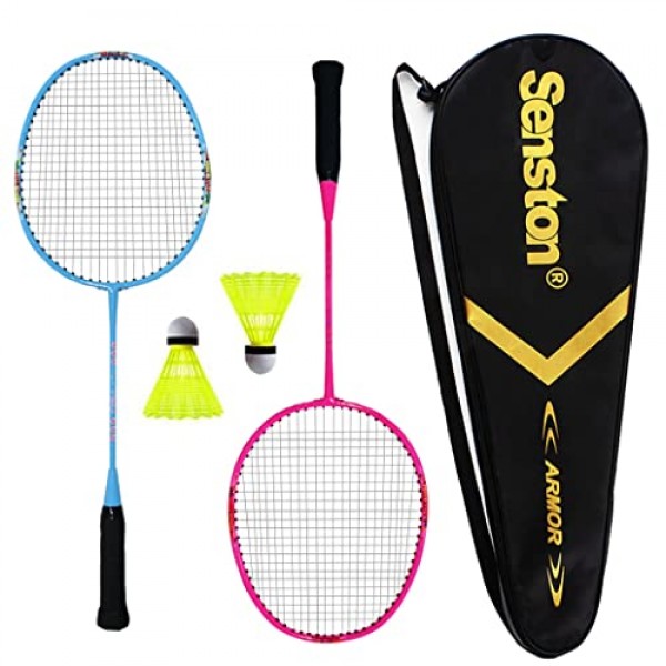 어린이를위한 Senston 배드민턴 라켓 세트 어린이 배드민턴 라켓 키트, 어린이를위한 야외 라켓 스포츠 완구 어린이