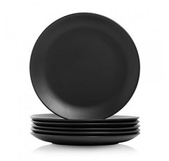 10 스트로베리 스트리트 Wazee 매트 10.5인치 쿠페 디너 플레이트, 6개 세트, 블랙