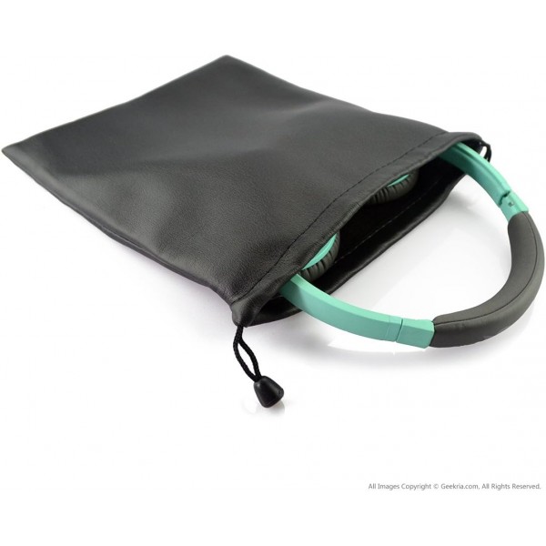 Geekria® 헤드폰 휴대용 가방/범용 헤드폰 보호 파우치/휴대용 여행 가방 Schwarz(Black Pu)
