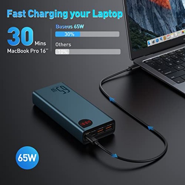 Baseus 65W 20000mAh 노트북 휴대용 충전기 및 MagSafe 휴대용 충전기용 Baseus