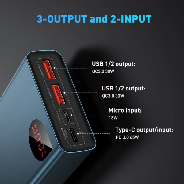 Baseus 65W 20000mAh 노트북 휴대용 충전기 및 MagSafe 휴대용 충전기용 Baseus
