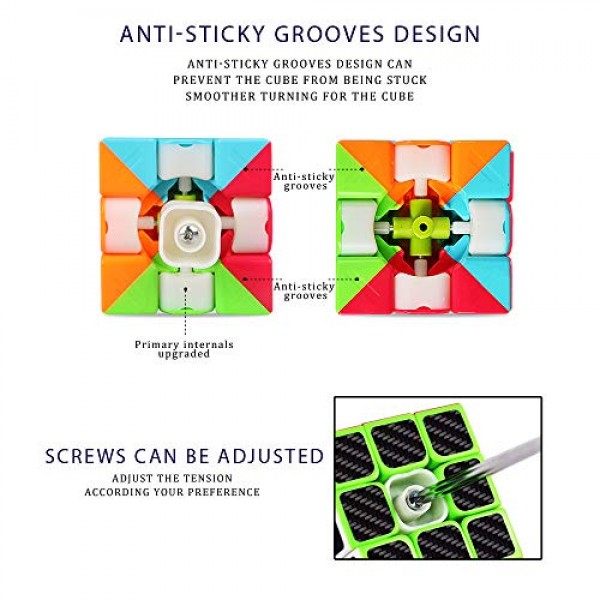 작은 황금 코끼리 QY 장난감 전사 W 스피드 큐브 3x3 - 부드러운 탄소 섬유 스티커 매직 큐브 3x3x3 퍼즐 장난감, 아이의 집중력과 기억력을 효과적으로 향상시키는 가장 