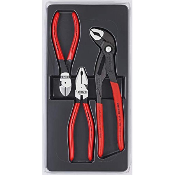 KNIPEX 공구 - 3피스 하이 레프. 조합, 대각선, 코브라 세트 (2010)