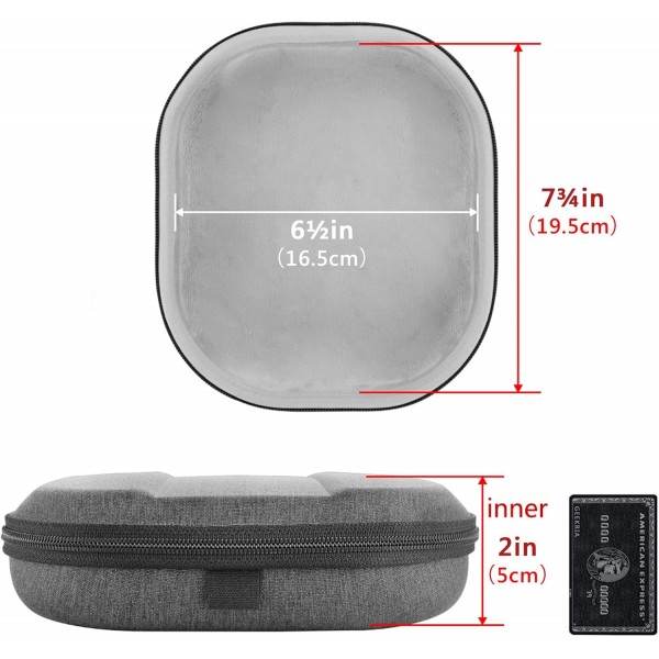 JBL Tune 600 BTNC, Live 400BT, Tune 500BT, T450BT 헤드폰, JBL Live650BTNC용 Geekria 백 헤드폰, 헤드셋 케이스용 보호 가방 그레이 다크