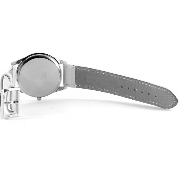 Anime Fighters 팬을 위한 블랙 가죽 라운드 시계