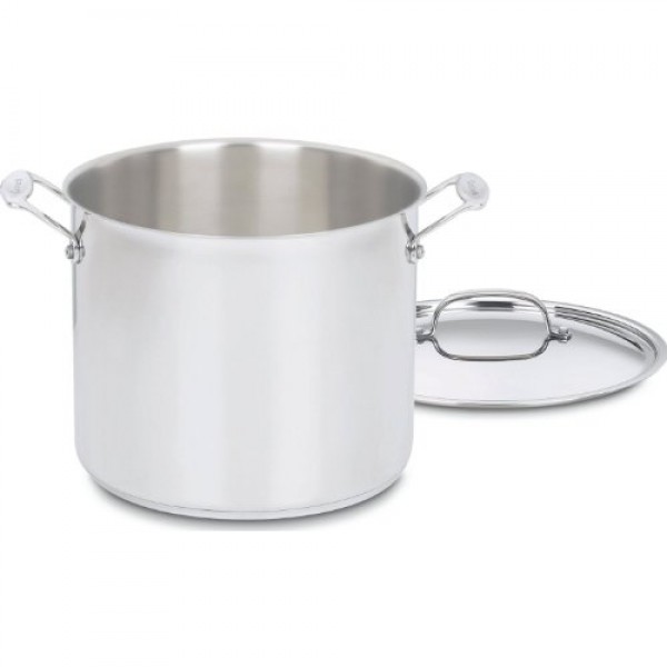 Cuisinart 12쿼트 냄비 뚜껑 포함, Chef's Classic Collection, 실버, 766-26AP1