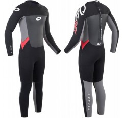 Osprey 남성용 전체 길이 5mm 잠수복, 겨울 잠수복, 성인 네오프렌 서핑 다이빙 잠수복, 프로, 블랙 레드 S