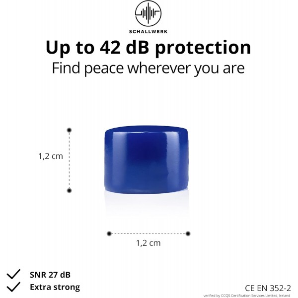 Schallwerk ® Soft+ 수면용 실리콘 귀마개 12개 – 수면 청력 보호 장치로 최적의 지원 – 부드러운 귀마개 – 소음 차단 귀마개