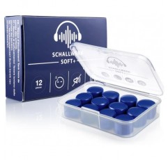 Schallwerk ® Soft+ 수면용 실리콘 귀마개 12개 – 수면 청력 보호 장치로 최적의 지원 – 부드러운 귀마개 – 소음 차단 귀마개