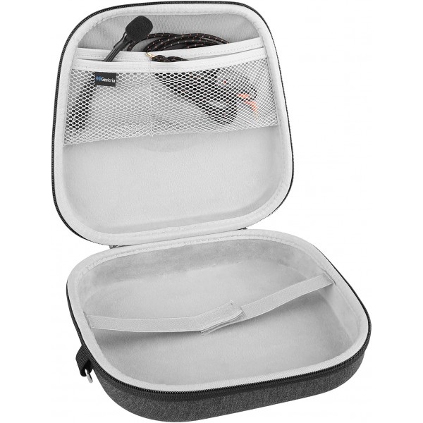 JBL Quantum 400, Quantum 600, Quantum 800, Quantum One 케이스와 호환되는 Geekria Shield 헤드폰 케이스, 액세서리 보관이 가능한 교체용 하드 여행용 케이스(회색)